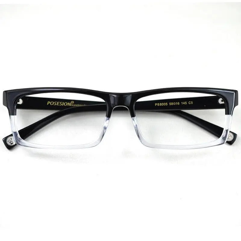 Men's Rectangular Full Rim Acetate Prescription Glasses Ps8005 — view 8 | Rx Spectacle