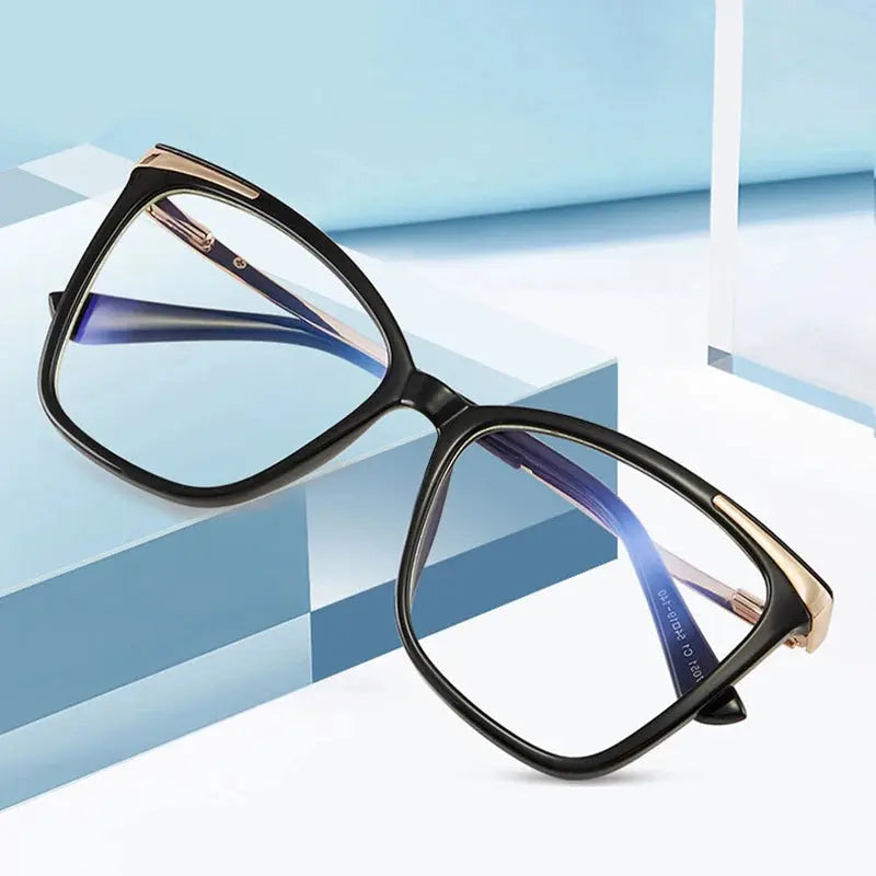 Women's Cat Eye Full Rim TR90 Prescription Glasses 87051 — view 1 | Rx Spectacle