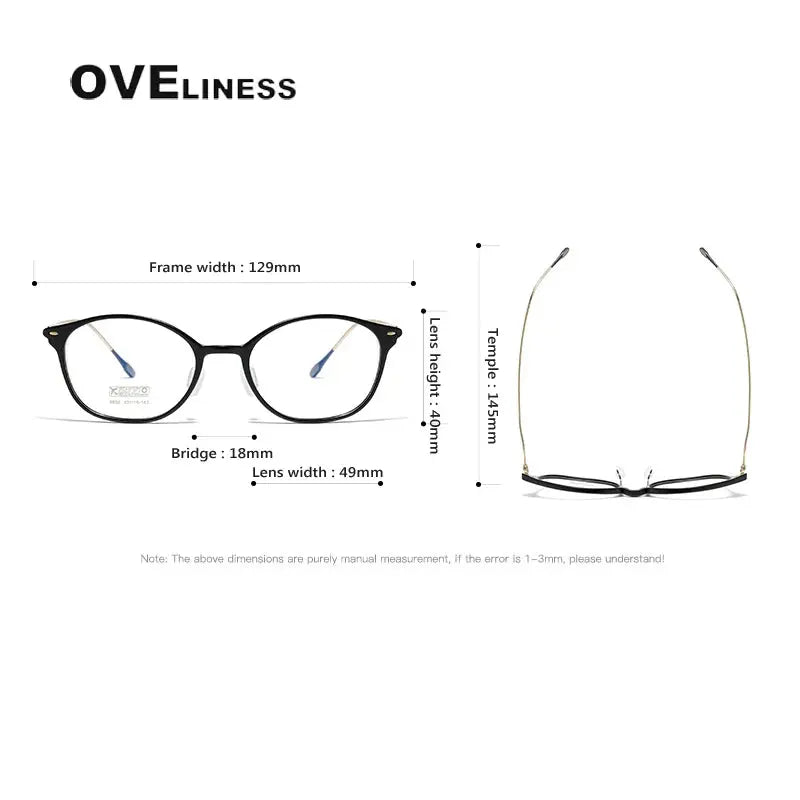 Women's Oval Full Rim Titanium Prescription Glasses 36854 — view 2 | Rx Spectacle