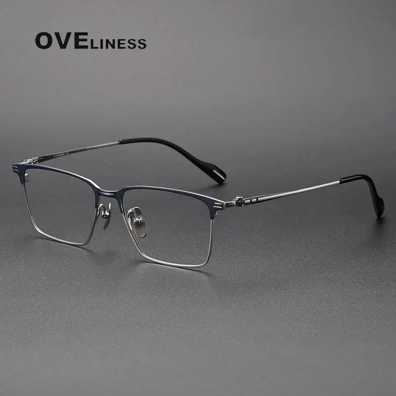 Men's Browline Full Rim Titanium Prescription Glasses 370800 — view 6 | Rx Spectacle