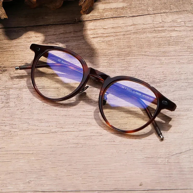 Unisex Round Full Rim Acetate Prescription Glasses 41803 — view 5 | Rx Spectacle