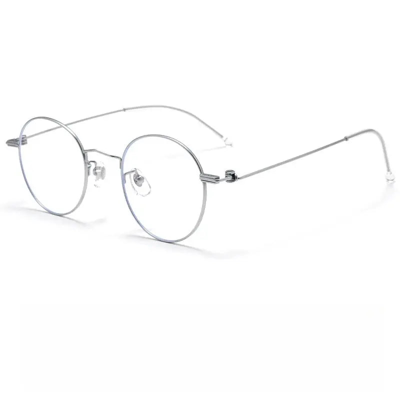 Women's Oval Full Rim Titanium Prescription Glasses 47504 — view 3 | Rx Spectacle