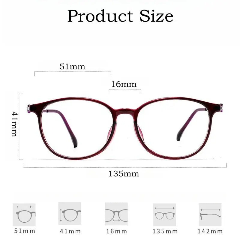Women's Oval Full Rim TR90 Prescription Glasses 942127 — view 2 | Rx Spectacle