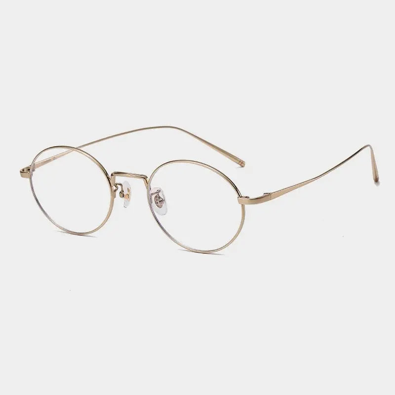 Unisex Round Full Rim Titanium Prescription Glasses 632667 — view 7 | Rx Spectacle