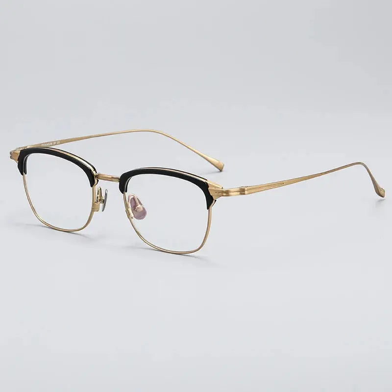 Unisex Square Full Rim Titanium Prescription Glasses 194526 — view 1 | Rx Spectacle