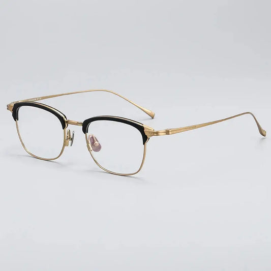 Unisex Square Full Rim Titanium Prescription Glasses 194526 — view 1 | Rx Spectacle