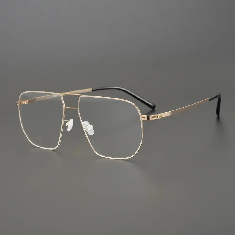 Women's Square Full Rim Stainless Steel Prescription Glasses 195136 — view 5 | Rx Spectacle