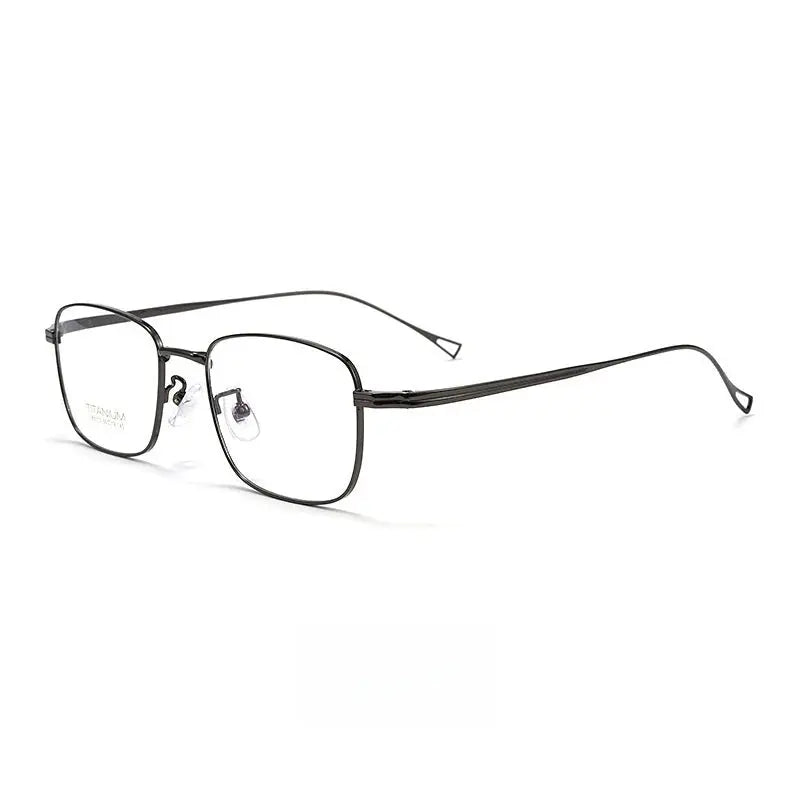 Men's Square Full Rim Titanium Prescription Glasses Y181113 — view 7 | Rx Spectacle