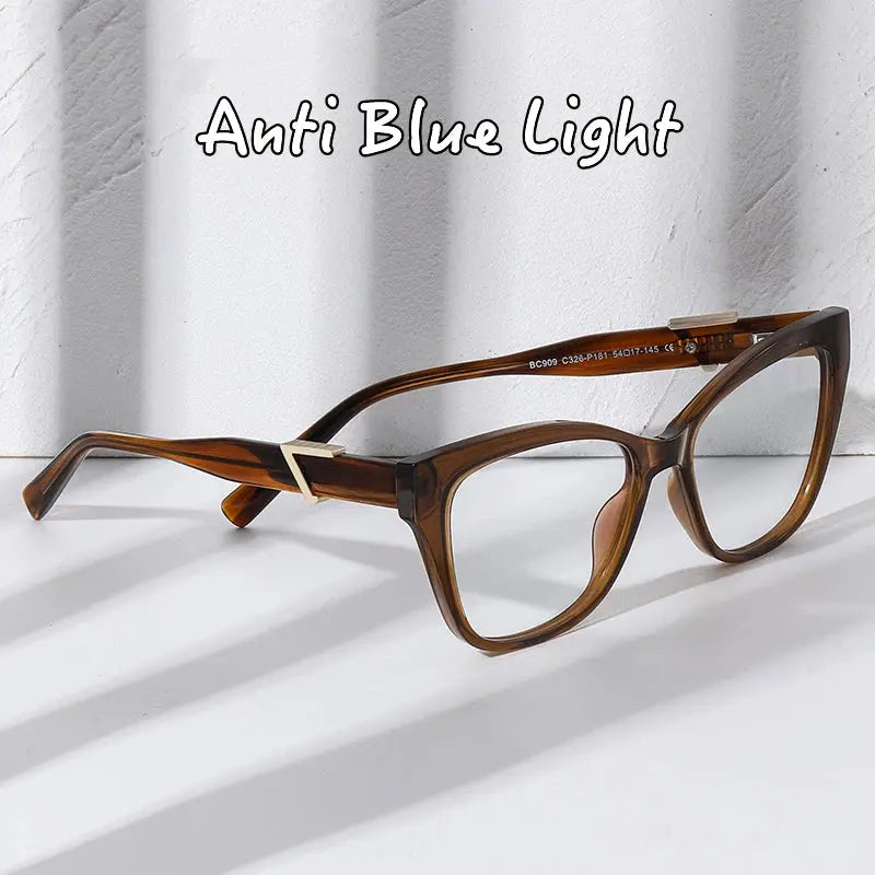 Unisex Cat Eye Full Rim Acetate Reading Glasses C909 — view 2 | Rx Spectacle