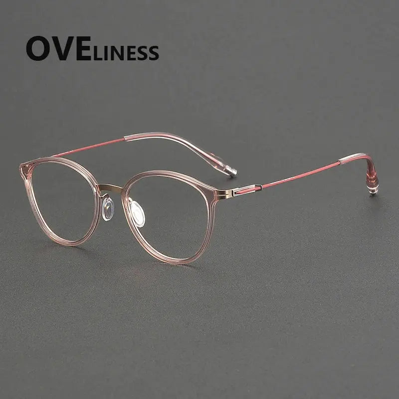 Unisex Oval Full Rim Titanium Prescription Glasses 22501 — view 7 | Rx Spectacle