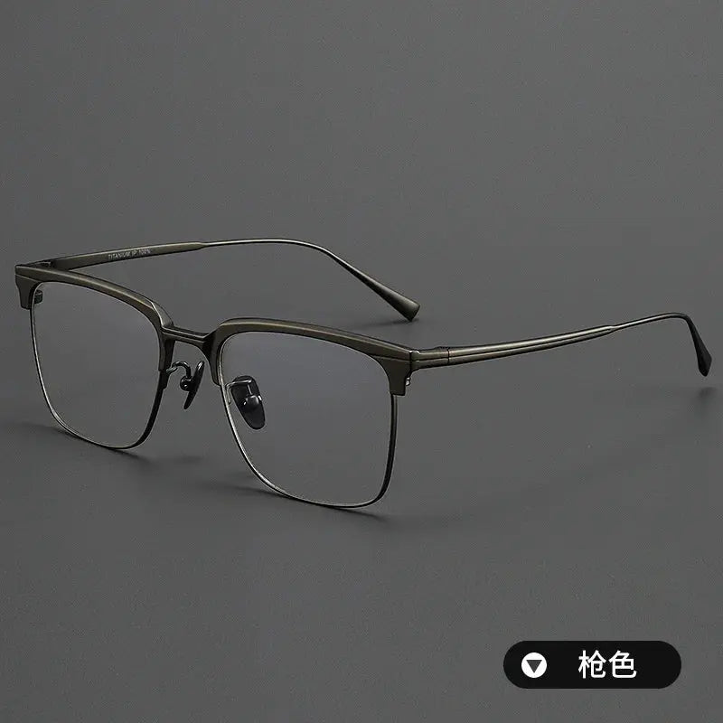 Men's Square Full Rim Titanium Prescription Glasses 190531 — view 6 | Rx Spectacle