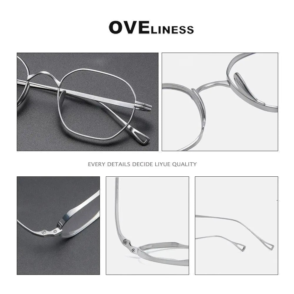 Unisex Oval Full Rim Titanium Prescription Glasses 9917 — view 6 | Rx Spectacle