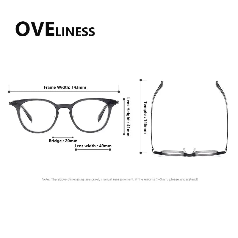 Unisex Oval Full Rim Titanium Prescription Glasses 90002 — view 2 | Rx Spectacle