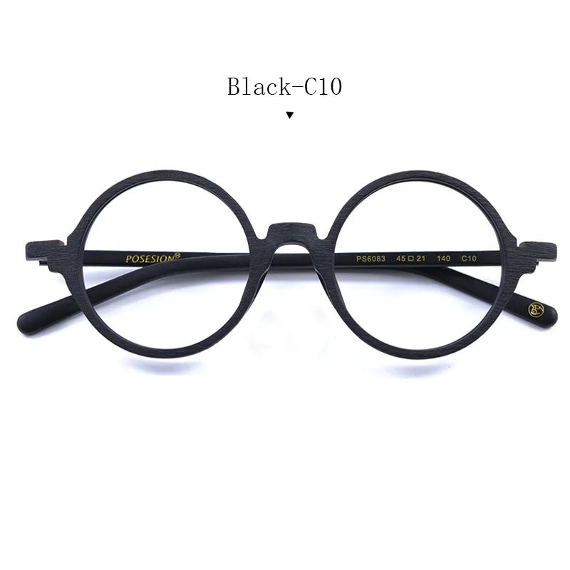 Unisex Round Full Rim Acetate Prescription Glasses 883400 — view 3 | Rx Spectacle
