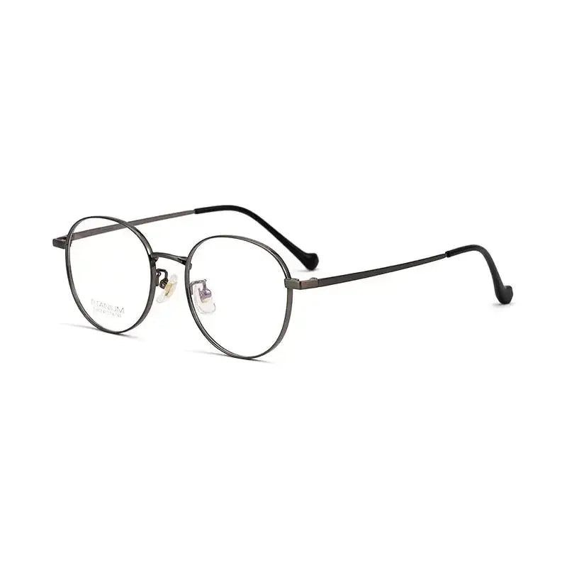 Women's Oval Full Rim Titanium Prescription Glasses 39337 — view 4 | Rx Spectacle