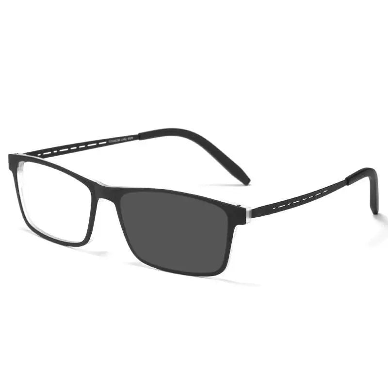 Men's Square Full Rim Titanium Reading Glasses Y8822 — view 5 | Rx Spectacle