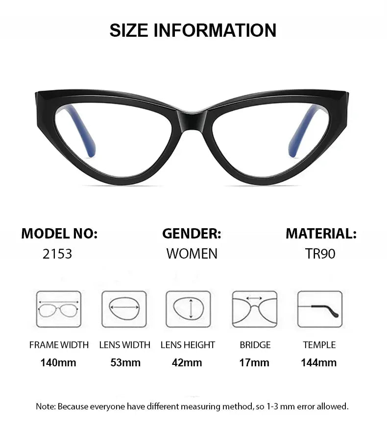 Women's Cat Eye Full Rim Titanium Prescription Glasses 312153 — view 3 | Rx Spectacle