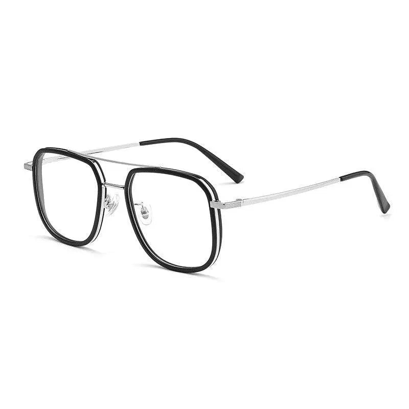 Unisex Square Full Rim Titanium Prescription Glasses 2218YJ — view 4 | Rx Spectacle