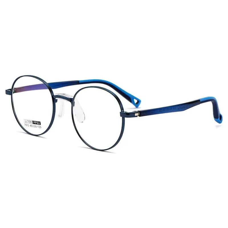 Unisex Round Full Rim TR90 Prescription Glasses 7510S — view 7 | Rx Spectacle