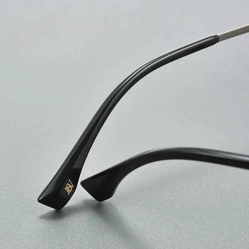 Men's Square Full Rim Titanium Oversized Prescription Glasses 61012 — view 4 | Rx Spectacle