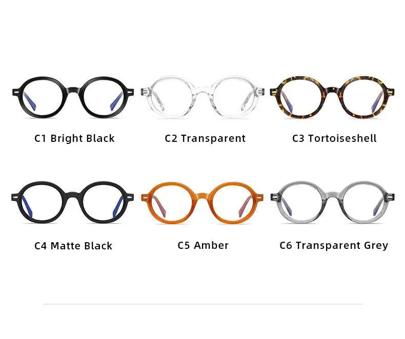 Unisex Round Full Rim Titanium Prescription Glasses 2092 — view 13 | Rx Spectacle