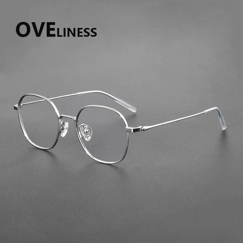 Women's Polygon Full Rim Titanium Prescription Glasses 381028 — view 3 | Rx Spectacle