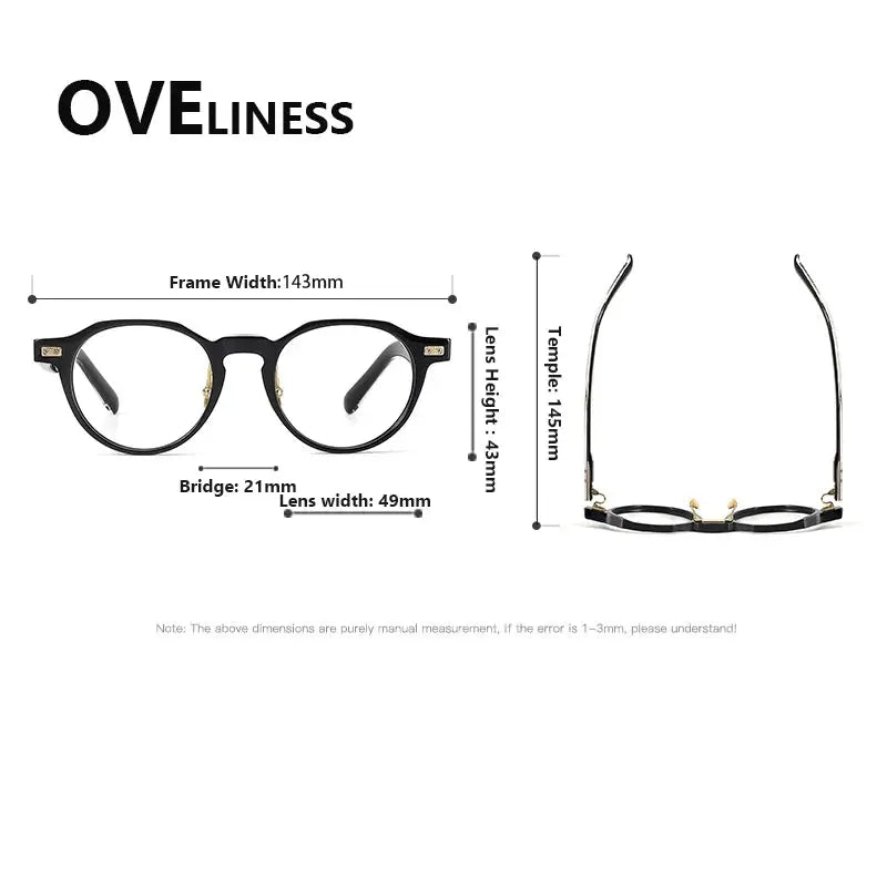 Unisex Round Full Rim Acetate Prescription Glasses 322750 — view 2 | Rx Spectacle