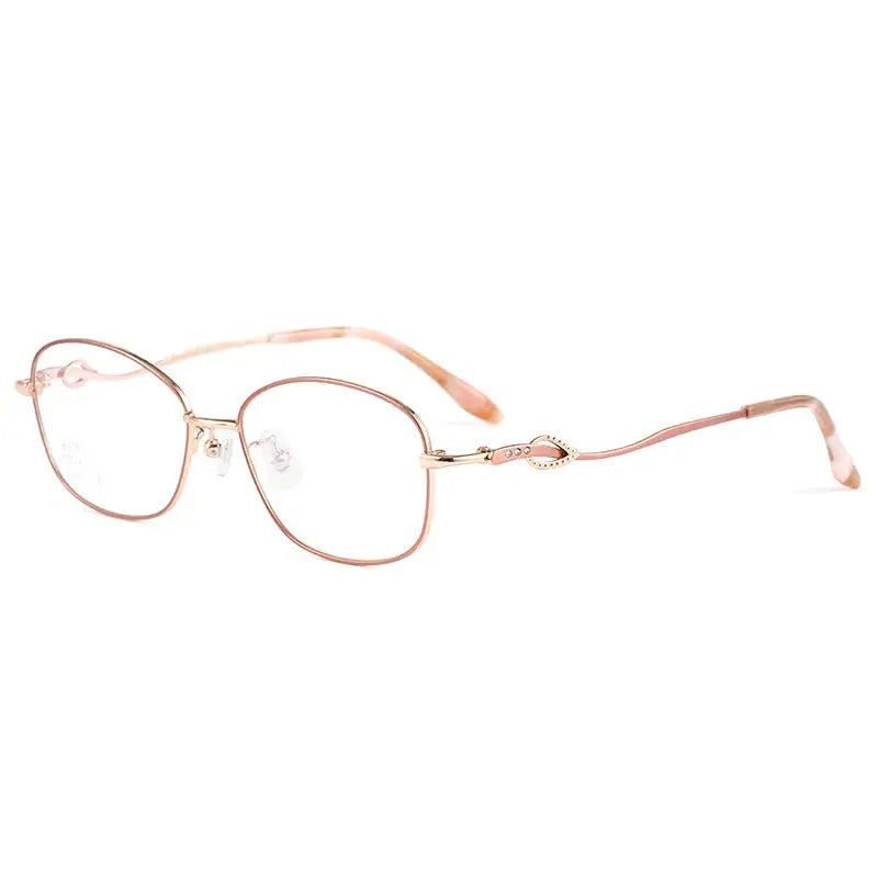Women's Oval Full Rim Titanium Prescription Glasses 106007 — view 1 | Rx Spectacle