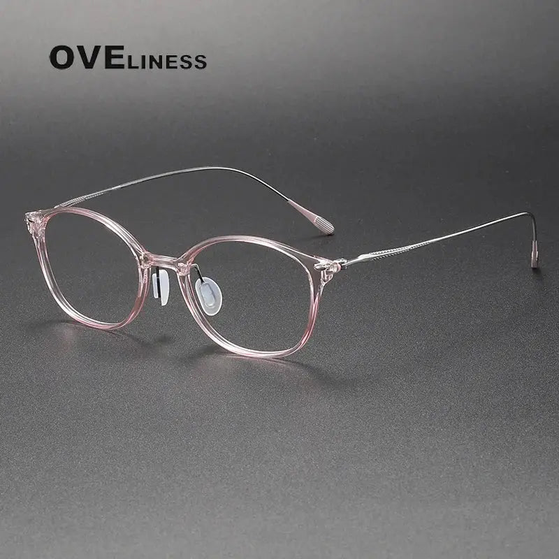 Women's Oval Full Rim Titanium Prescription Glasses 36854 — view 4 | Rx Spectacle