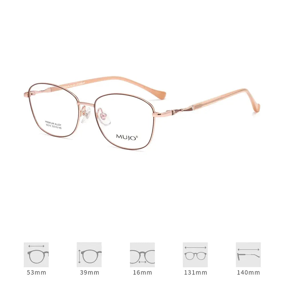 Women's Oval Full Rim Alloy Prescription Glasses 900191 — view 3 | Rx Spectacle