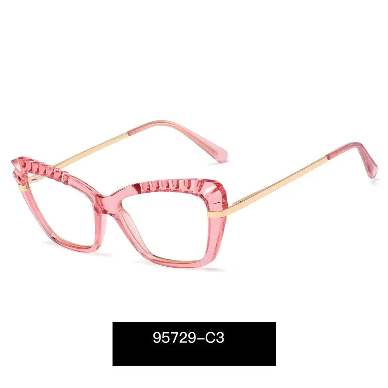 Women's Cat Eye Full Rim TR90 Prescription Glasses 95729 — view 5 | Rx Spectacle