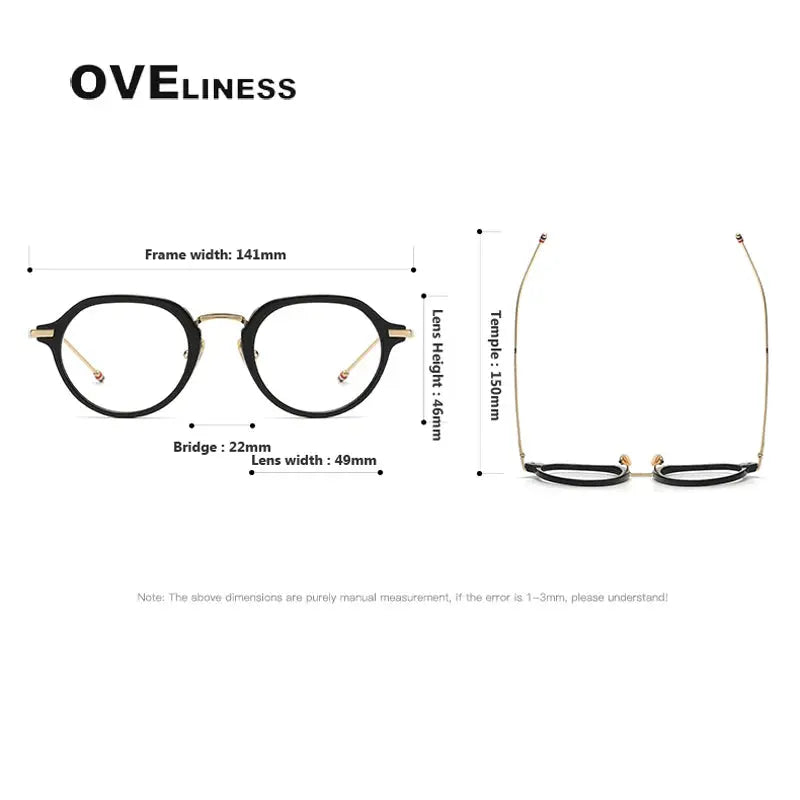 Unisex Oval Full Rim Titanium Prescription Glasses 369421 — view 2 | Rx Spectacle