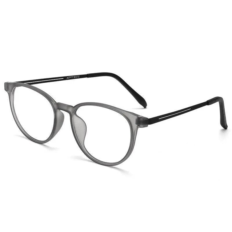 Unisex Round Full Rim Titanium Prescription Glasses 9836xp — view 10 | Rx Spectacle