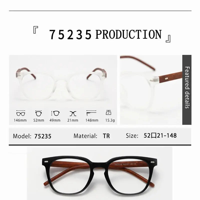 Unisex Square Full Rim TR90 Reading Glasses 375235 — view 2 | Rx Spectacle