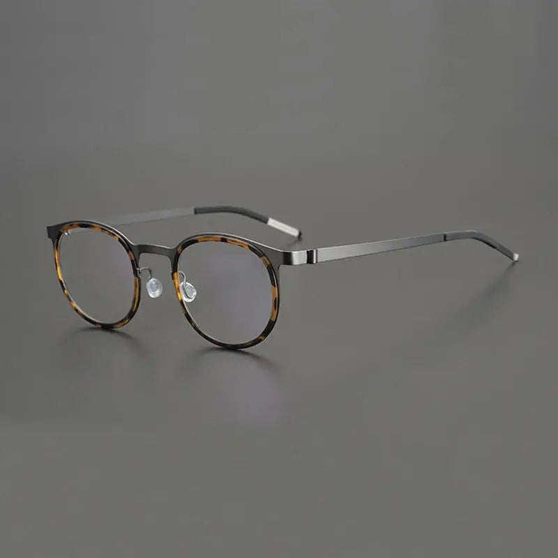 Women's Round Full Rim Titanium Prescription Glasses 199704 — view 11 | Rx Spectacle
