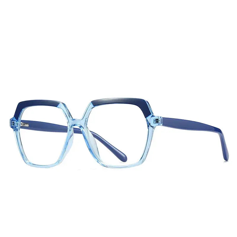 Women's Polygon Full Rim TR90 Flat Top Prescription Glasses 42018 — view 6 | Rx Spectacle