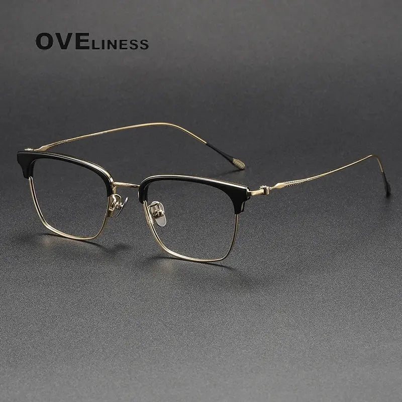Women's Square Full Rim Titanium Prescription Glasses 380896 — view 6 | Rx Spectacle