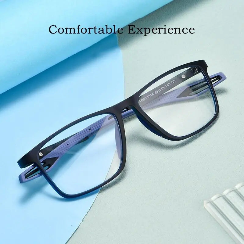Unisex Square Full Rim TR90 Sports Glasses TR1019R — view 9 | Rx Spectacle