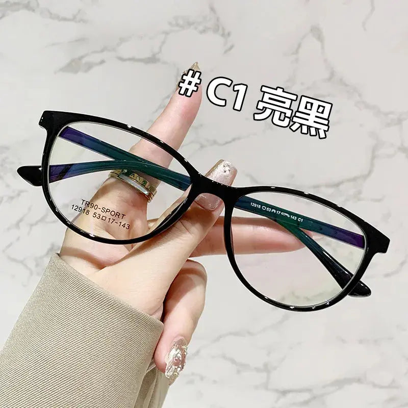 Unisex Oval Full Rim TR90 Prescription Glasses 12918 — view 4 | Rx Spectacle