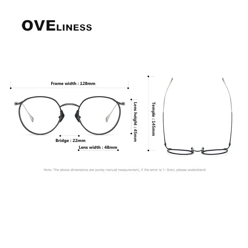 Women's Round Full Rim Titanium Prescription Glasses 153369 — view 2 | Rx Spectacle