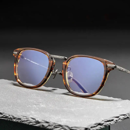 Unisex Square Full Rim Titanium Prescription Glasses G817 — view 1 | Rx Spectacle