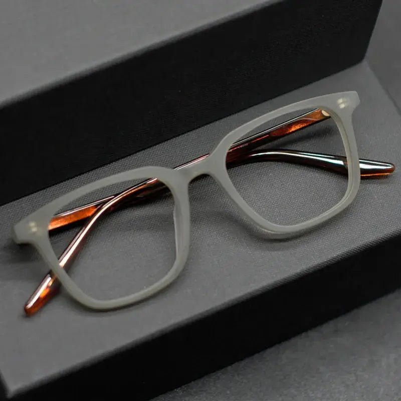 Men's Square Full Rim Acetate Prescription Glasses 9020 — view 1 | Rx Spectacle