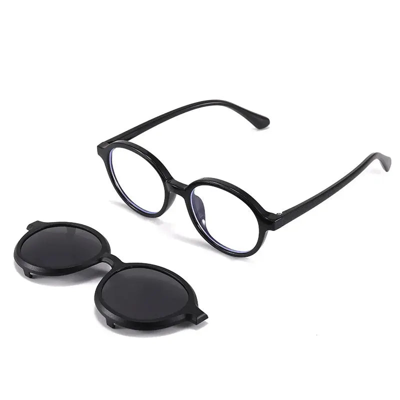 Unisex Round Full Rim TR90 Clip-On Reading Glasses 517361 — view 7 | Rx Spectacle