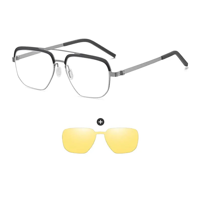 Men's Oval Full Rim Stainless Steel Prescription Glasses 790429 — view 4 | Rx Spectacle