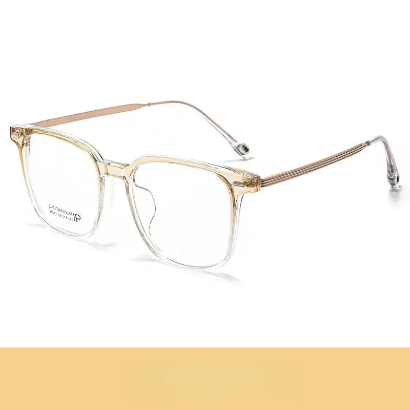 Unisex Square Full Rim Titanium Prescription Glasses 86077 — view 3 | Rx Spectacle