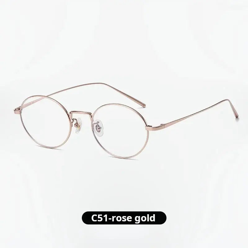 Unisex Oval Full Rim Titanium Prescription Glasses 722467 — view 3 | Rx Spectacle