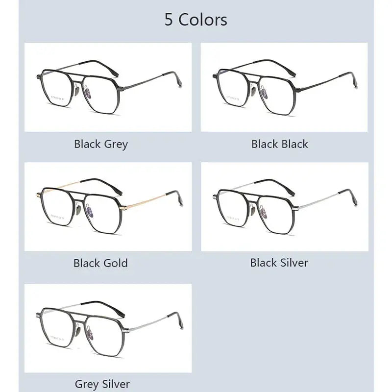 Men's Oval Full Rim Titanium Prescription Glasses 20239 — view 3 | Rx Spectacle