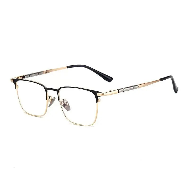 Unisex Square Full Rim Titanium Prescription Glasses 9009t — view 5 | Rx Spectacle