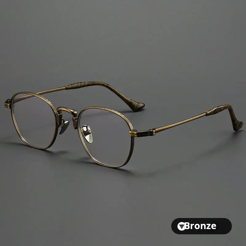Men's Round Full Rim Titanium Prescription Glasses 808501 — view 6 | Rx Spectacle