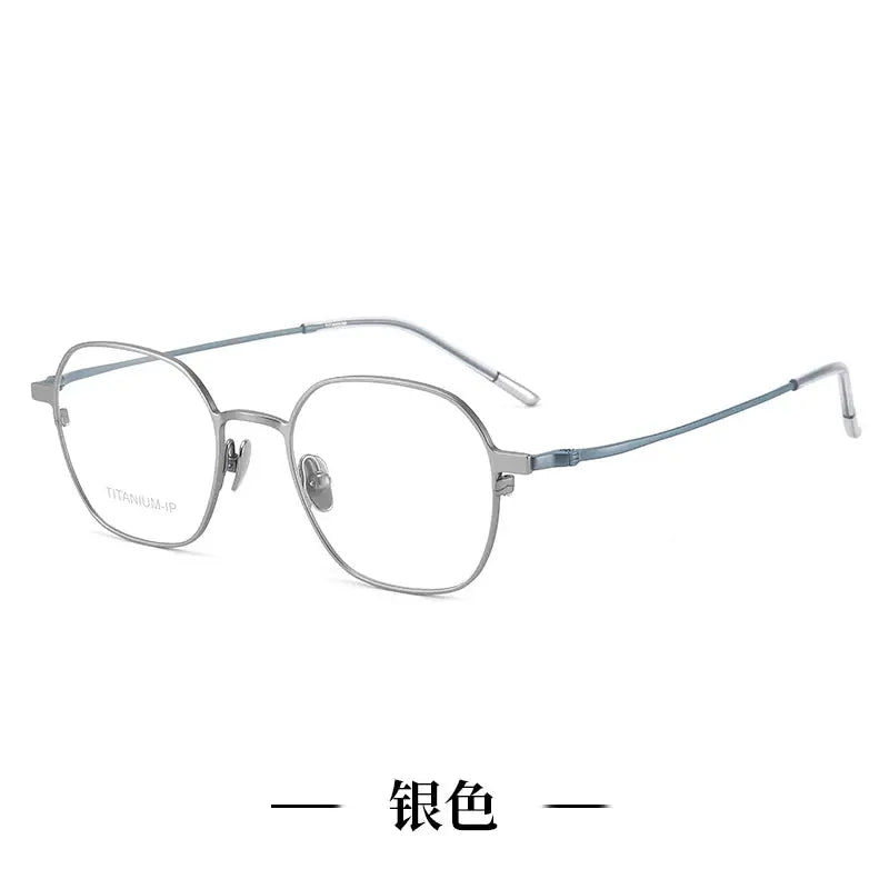 Women's Polygon Full Rim Titanium Prescription Glasses 8156 — view 5 | Rx Spectacle